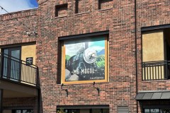 M6 Mogul custom graphic sign on a brick building in Moorpark, California