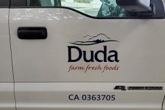 Duda Farm Fresh Foods Custom Graphic Vehicle Sign, Ventura, CA