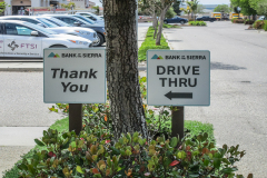 Bank of the Sierra Custom Graphic Wayfinding Parking Lot Signs in Lompoc, CA