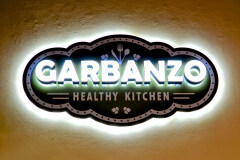 Garbanzo's Healthy Kitchen Illuminated Restaurant Sign