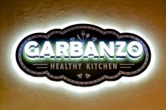 Garbanzo's Healthy Kitchen Illuminated Restaurant Sign