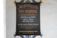 Montecito Pet Hospital Custom Wood Wall Mounted Sign