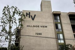 Hillside View Apartments Dimensional Letter Sign, Los Angeles, CA