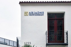 Ariadne Wealth Management Dimensional Letter Sign in Santa Barbara, CA