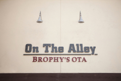 This is a photo of the Brophy’s On The Alley dimensional letter sign designed, fabricated and installed by Dave’s Signs. Brophy’s On The Alley is located in Goleta, CA.