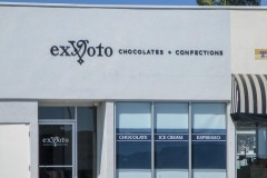 Exvoto Chocolates Dimensional Letter Sign and Window Graphics, Ventura, CA