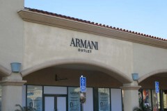 Armani Outlet Dimensional Letter Sign in Camarillo, CA
