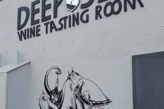 Deep Sea Wine Tasting Room Dimensional Letters and Custom Graphic Sign, Ventura, CA