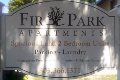 Fir Park Apartments Post & Panel Monument Sign