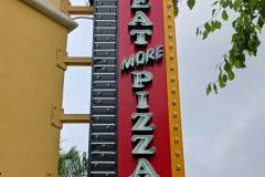 Toppers Pizza Place Illuminated Lightbox Restaurant Sign, Oxnard, CA