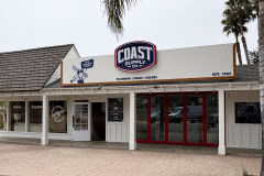 Coast Supply Co. illuminated wall sign - Carpinteria, California