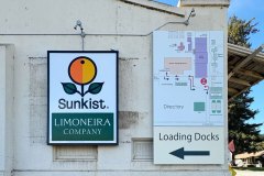 Sunkist Growers Limoneira Illuminated Lightbox Sign, Santa Paula, CA