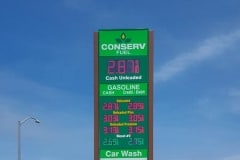 Conserv Fuel Gas Station Illuminated Sign, Santa Barbara, CA