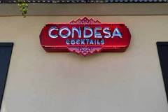 Condesa Cocktails Illuminated Neon Sign by Dave's Signs.