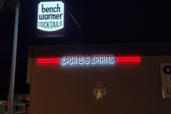 Bench Warmer Cocktails Illuminated Sign, Ventura, CA