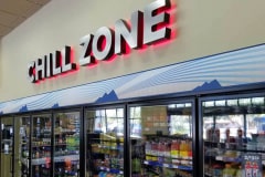 Fuel Depot Market Interior Illuminated Channel Letter Sign – Chill Zone