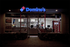 Dominos Illuminated Channel Letter Sign in Santa Barbara