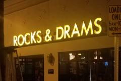 Rocks and Drams Illuminated Sign, Ventura CA