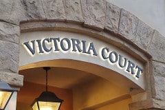 Victoria Court Illuminated Channel Letter Sign, Santa Barbara, CA