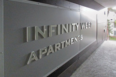 Infinity West Apartments Dimensional Letter Walkway Sign