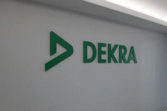 Dekra Interior Office Lobby Sign, Oxnard, CA