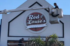Red & Louie\'s Pizzeria LED Sign Repair by Dave\'s Signs, Hermosa Beach, CA