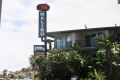 Lightbox Sign with Neon Malibu Motel