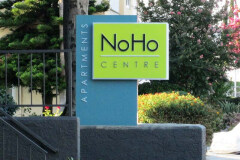 NoHo Centre Apartments Monument Sign, North Hollywood, CA