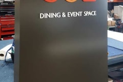 Sól Dining & Events Monument Sign with Dimensional Letters