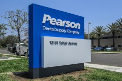 Pearson Dental Supply Company Monument Sign in Sylmar, CA