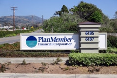 Plan Member Financial Corp. Monument Sign in Carpinteria, CA