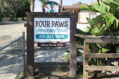 Four Paws Veterinary Post & Panel Monument Sign, Santa Paula, CA