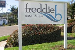Freddie B Salon Post and Panel Monument Sign in Ventura