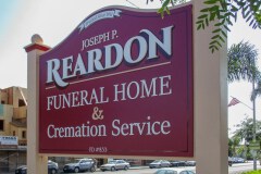 Reardon Funeral Home Monument Sign Post and Panel in Ventura, CA
