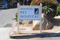 Montecito Pet Hospital Monument Sign, Post & Panel Sign