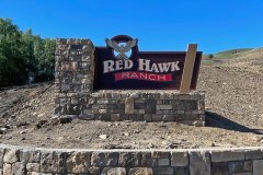 Red Hawk Ranch Monument Sign by Dave's Signs.