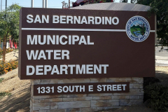 San Bernardino Municipal Water Department monument sign