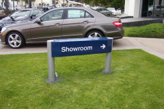 Dealership Showroom Wayfinding Monument Sign in Santa Barbara