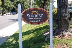 Sunrise Senior Living Post and Panel Monument Sign, Ventura, CA