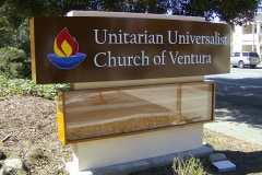 Unitarian Chaurch Monument Sign in Ventura
