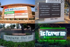 Monument Signs – For many stores, apartments, and other places of business, exterior monument signs can make a large impact.