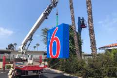 Motel 6 Pylon Sign Repair, Ventura, CA