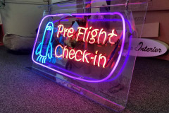 Oxnard Children's Dental Neon Sign before being installed in Oxnard, CA