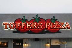 Toppers Pizza Neon Sign, Ventura, CA