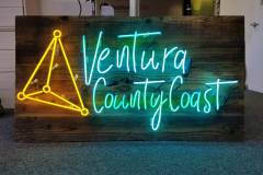 Ventura County Coast Neon Sign on Wood