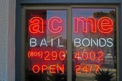 Acme Bail Bonds Neon Window Sign