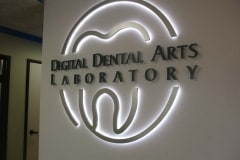 Digital Dental Arts Laboratory Illuminated Office Lobby Sign, Ventura, CA