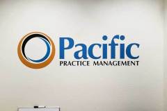 Pacific Practice Management Office Lobby Sign, Ventura, CA