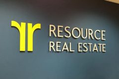 Resource Real Estate Office Reception Sign, Ventura, CA