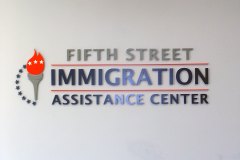 Fifth Street Immigration Assistance Center Interior Office Sign in Ventura